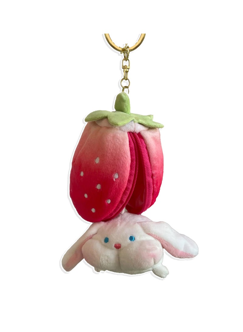 Urban Jewel Strawberry/Bunny Bag Charm - Image 1