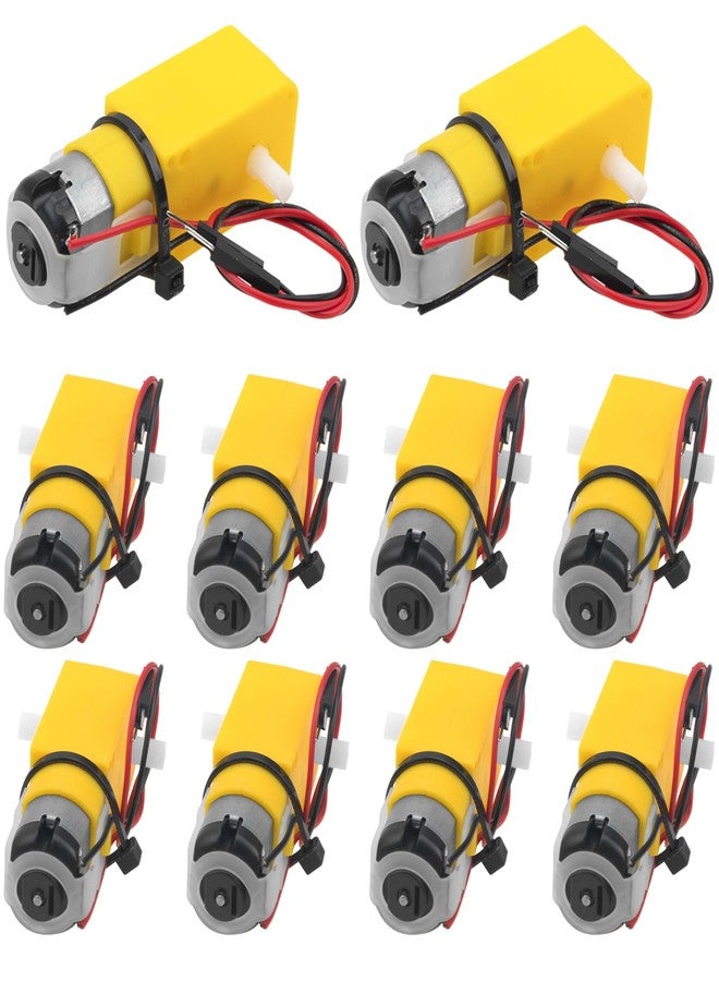 Vgoohobby 10Pcs Vgoohobby TT DC Gearbox Motor Dual Shaft 3-8V Gear Motors 200RPM Ratio 1:48 Shaft Motor with 2.54mm Wire for Arduino DIY Car Robot Toys - Image 1