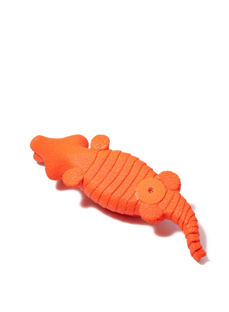 GULFLINK Non Toxic Natural Rubber Squeaky Toy for Dogs Orange - Image 4