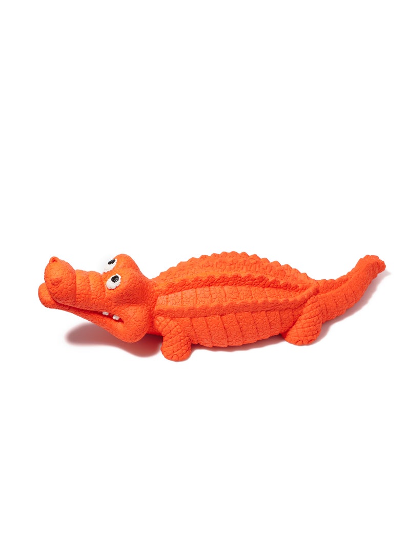 GULFLINK Non Toxic Natural Rubber Squeaky Toy for Dogs Orange - Image 3