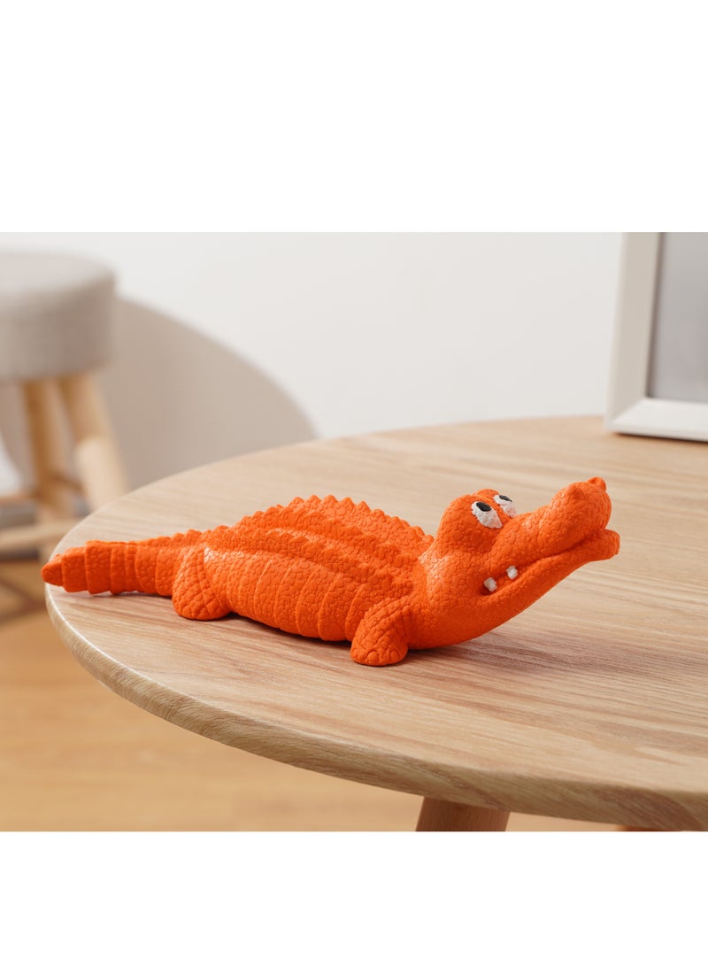 GULFLINK Non Toxic Natural Rubber Squeaky Toy for Dogs Orange - Image 5