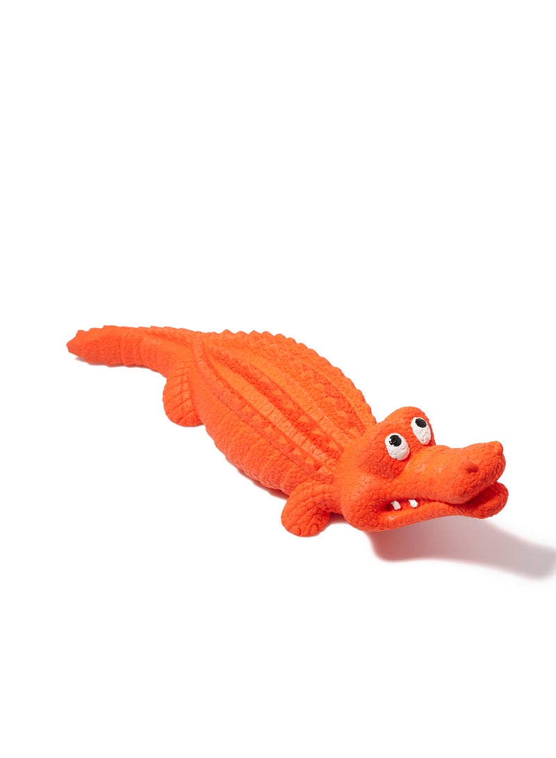GULFLINK Non Toxic Natural Rubber Squeaky Toy for Dogs Orange - Image 2