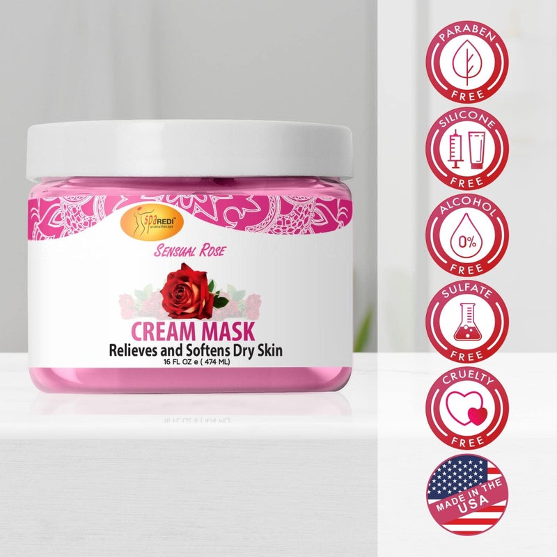 SPA REDI - Body and Foot Cream Mask, Sensual Rose, 16 Oz - Pedicure Massage for Tired Feet and Body, Hydrating, Fresh Skin - Infused with Hyaluronic Acid, Amino Acids, Panthenol, Comfrey Extract - Image 5