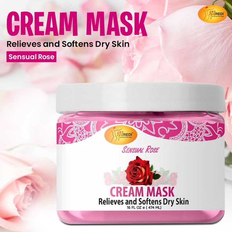 SPA REDI - Body and Foot Cream Mask, Sensual Rose, 16 Oz - Pedicure Massage for Tired Feet and Body, Hydrating, Fresh Skin - Infused with Hyaluronic Acid, Amino Acids, Panthenol, Comfrey Extract - Image 2