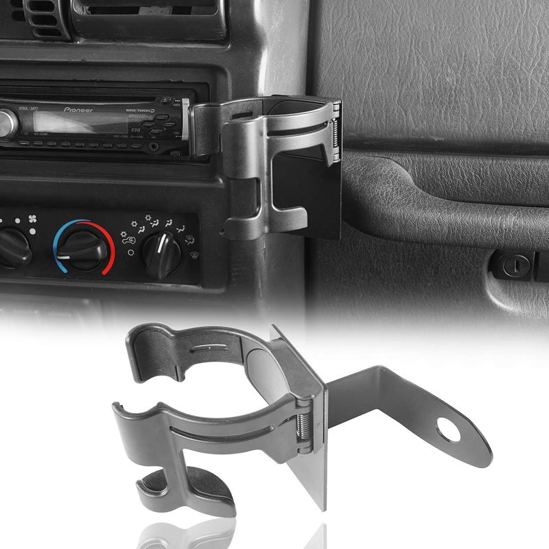Hooke Road MultiFunction Drink Cup Holder Phone Mount Bracket for 19972006 Jeep Wrangler TJ