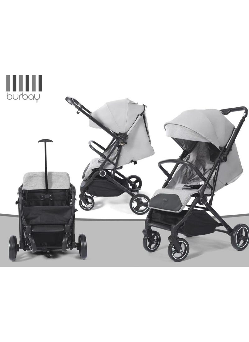 burbay Two-way folding stainless steel stroller for travel  - Image 1