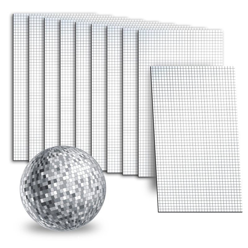 18000 PCS Silver Mini Square Disco Tiles 5 x 5 mm SelfAdhesive Mirror Mosaic TilesGlass Mosaic Stickers for Vases Cups Home Decoration