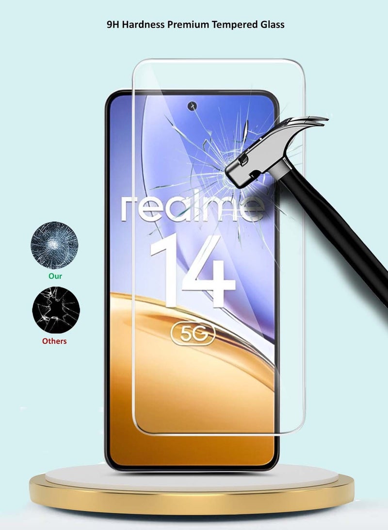 جيماكس Realme 14 5G 2025 GMAX Premium Series حامي شاشة زجاجي مقسى 9H 2.5D - شفاف - Image 3