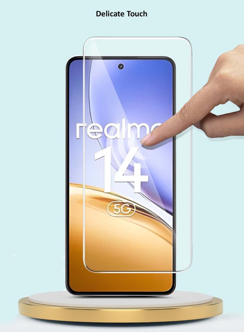 جيماكس Realme 14 5G 2025 GMAX Premium Series حامي شاشة زجاجي مقسى 9H 2.5D - شفاف - Image 4