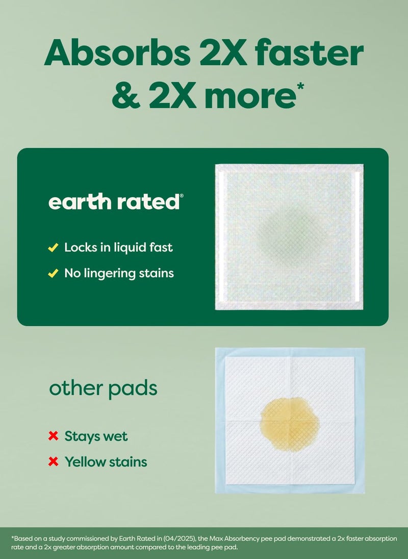 Earth Rated Puppy Pads, Max Absorbency Pee Pads for Dogs, Absorbs 2X Faster & 2X More, Leak Prevention, Potty Training, Fragrance-Free, Unscented, Regular [L], 22â€ x 23â€, 75 Count - Image 3