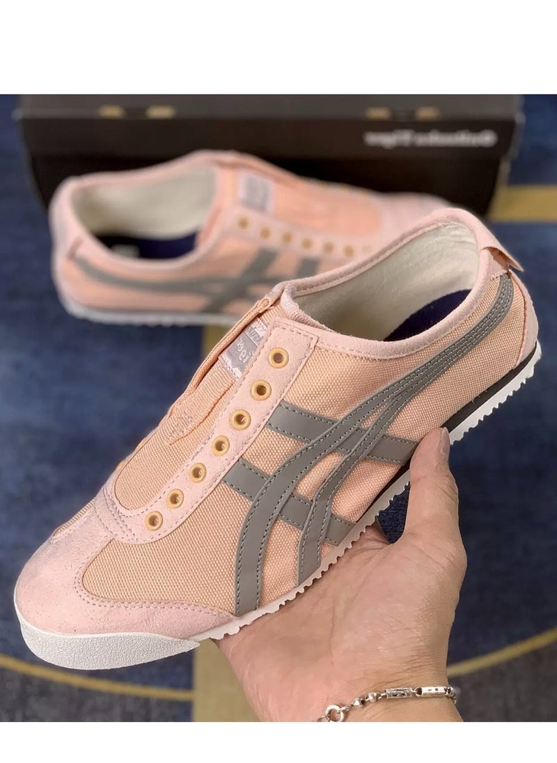 Onitsuka Tiger MEXICO 66 Slip-On Canvas Casual Shoes Pink/Grey  - Image 2