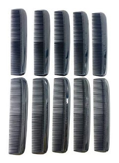 G.B.S Stylish Black Combs 507 Inch Styling Essentials Comb Includes Plastic Hair Combs Course Fine Combs For Women Men Everyday Grooming Styling Hair Mustache And Beard Pack Of 10 (Black)  - Image 1