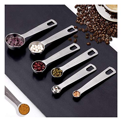 Homepixi Premium Stainless Steel Measuring Spoon Set (Set of 7), Premium Heavy Duty Metal Stainless Steel Measuring Spoons Set for Cooking and Baking - Image 3