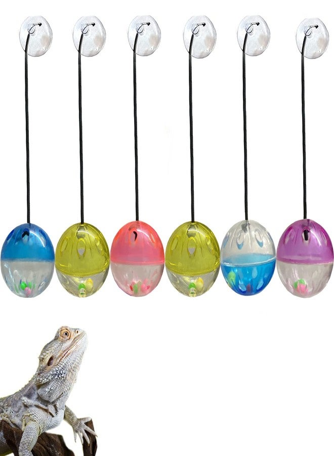 Koomduk 6 Pack Bearded Dragon Toys Balls Bell,Bearded Dragon Accessories,Fit for Lizard Small Reptile Habitat Terrarium Tank - Image 1