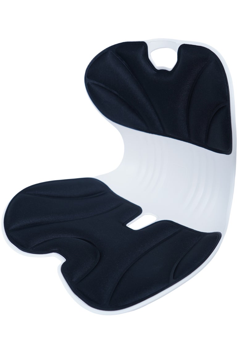 GREEN LION - Ergo Seat Cushion with Lumbar Support & Elastic Backrest / 150 Kg Load Capacity / Long Time Sitting / Comfortable Cushioning / Versatile Usage / Posture Correction - Black - Image 1