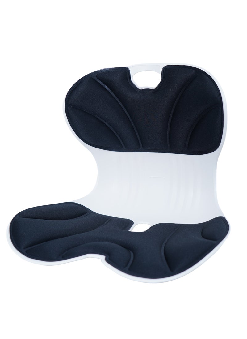 GREEN LION - Ergo Seat Cushion with Lumbar Support & Elastic Backrest / 150 Kg Load Capacity / Long Time Sitting / Comfortable Cushioning / Versatile Usage / Posture Correction - Black - Image 1