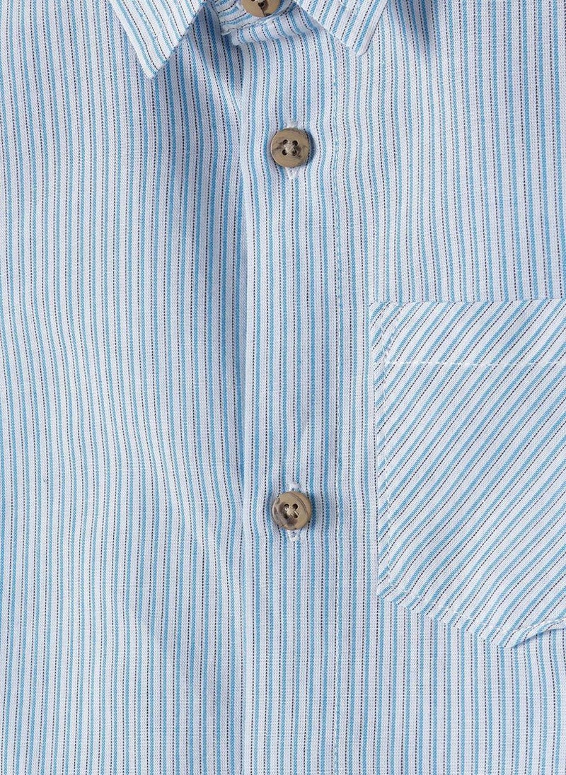 مينوتي قميص أولادي بأكمام قصيرة وجيب أمامي أنيق - Image 4