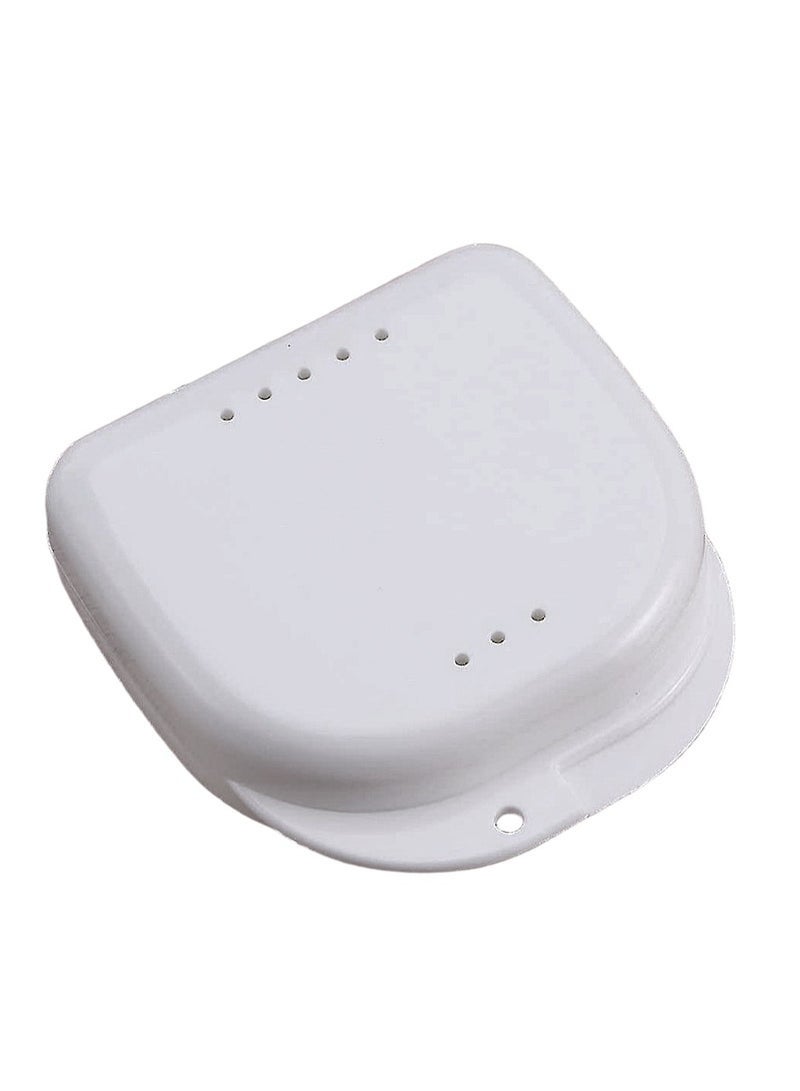 Layali Portable Orthodontic Retainer Storage Box - Pink, Ideal for Braces and Night Guards, with Vented Holes for Hygienic Cleaning - white color - Image 2
