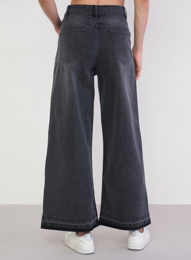 Styli Mid Rise Wide Leg Jeans - Image 4