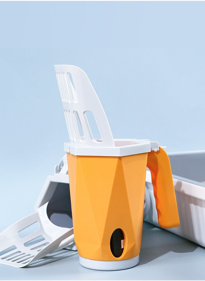 Generic - 2-in-1 Cat Litter Scoop - Integrated Litter Scoop, with Detachable Deep Shovel and Large Capacity Waste Container - Sturdy and Durable, Easy to Clean and Uses - Image 1
