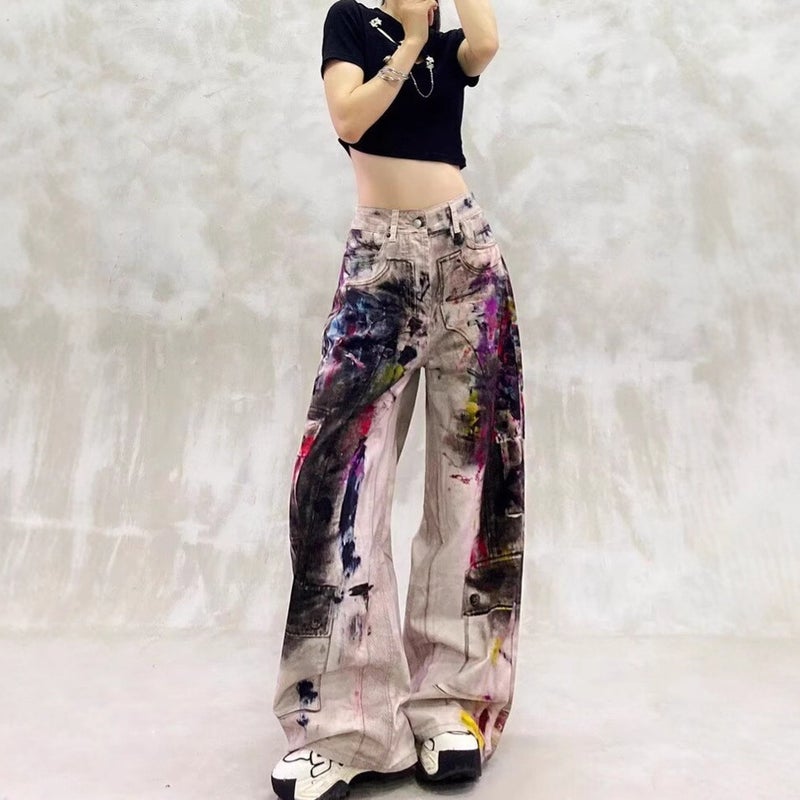 Unisex Classic Denim Jeans Loose Fit Daily Outdoor Wear - Image 2