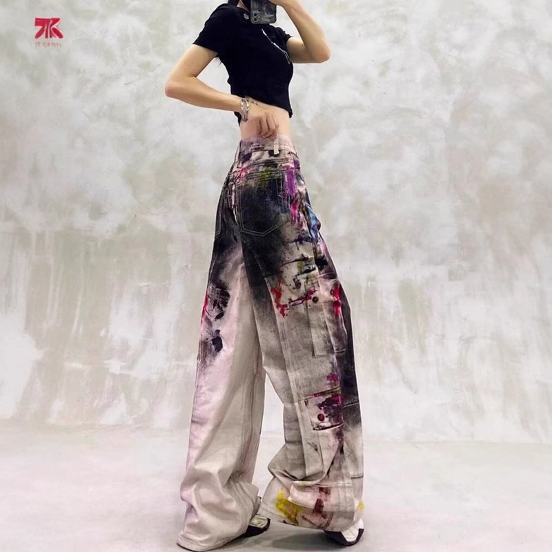 Unisex Classic Denim Jeans Loose Fit Daily Outdoor Wear - Image 3