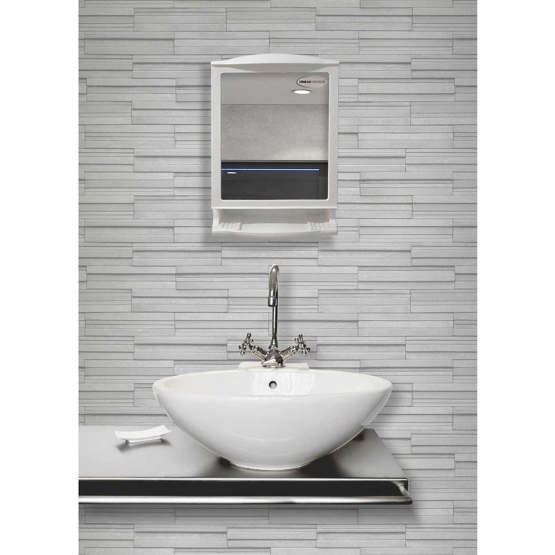 Urban Choice Urban Choice Grace Fine Ware Bathroom Cabinet with Mirror Wall Mounted Storage Cabinet with Magnetic Door 4 Inner Shelve Stylish HeavyDuty Plastic Cabinet for Storage Above Washbasin  - Image 2