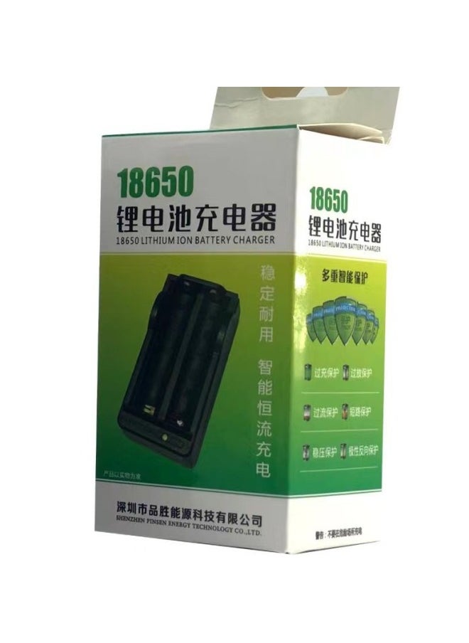 Intelligent Multi-function 3.7/4.2v18650 Lithium Battery Charger Lamp Changing Electric Box Strong Light Flashlight Charging Base-Color:7.4v Double-Section Double-line  - Image 4
