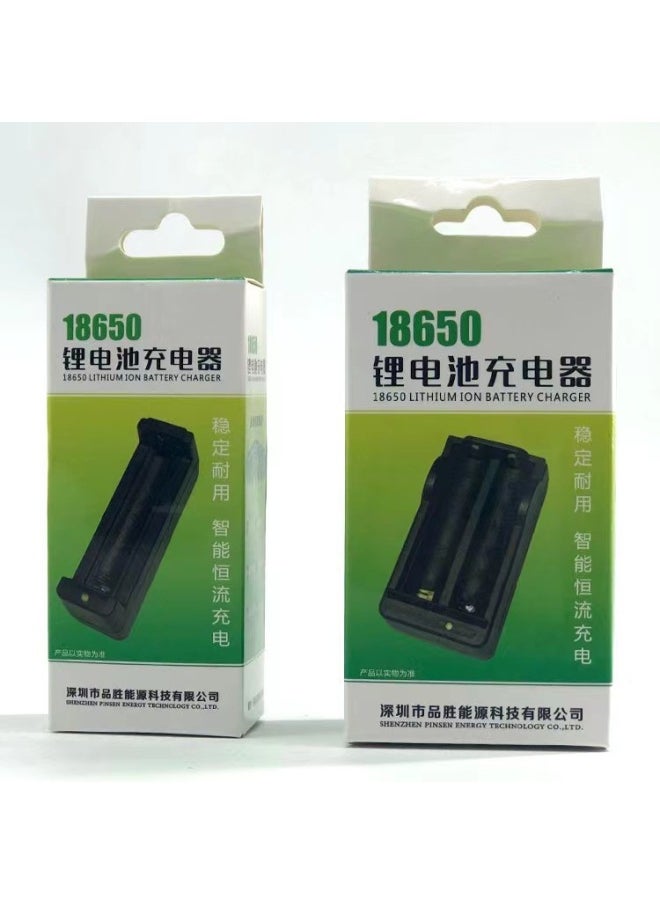 Intelligent Multi-function 3.7/4.2v18650 Lithium Battery Charger Lamp Changing Electric Box Strong Light Flashlight Charging Base-Color:7.4v Double-Section Double-line  - Image 3