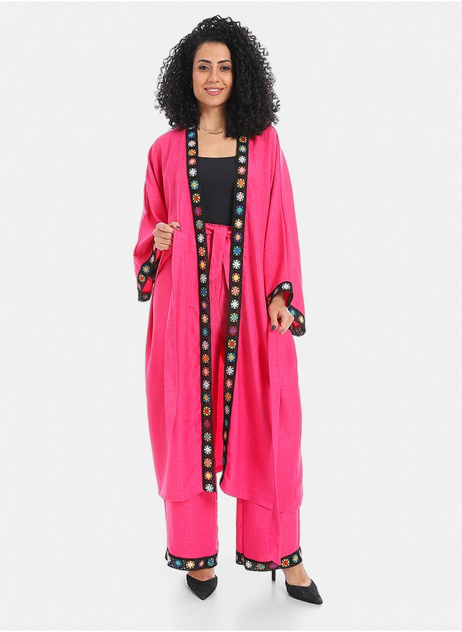 Red Circle Women's plain kimono suit  - Image 1