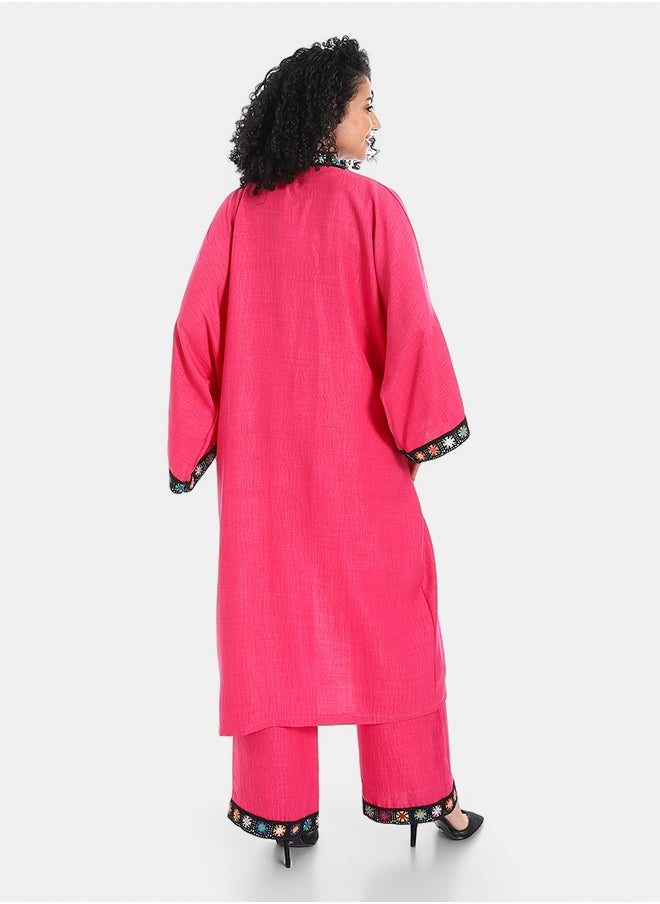 Red Circle Women's plain kimono suit  - Image 3