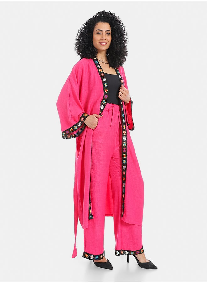 Red Circle Women's plain kimono suit  - Image 2