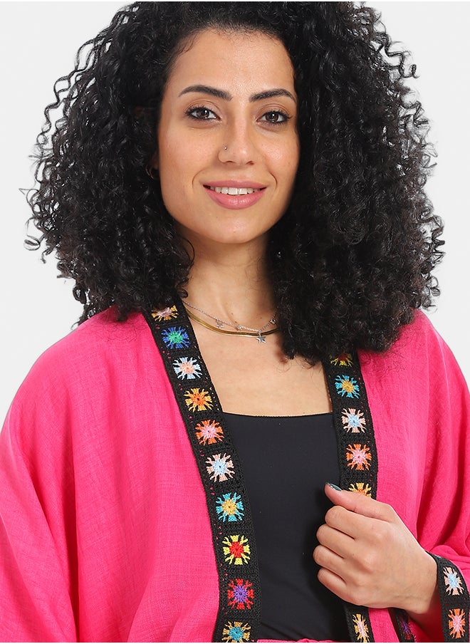 Red Circle Women's plain kimono suit  - Image 4