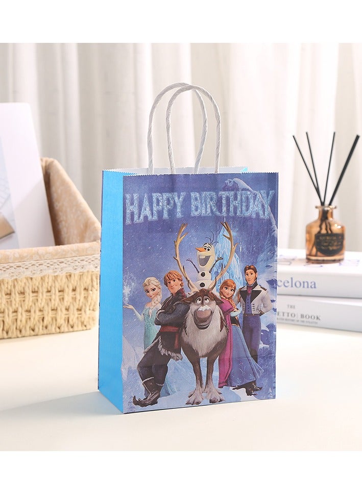 20 قطعة من أكياس هدايا الحفلات المجمدة، أكياس هدايا ورقية مجمدة مع مقابض وأكياس هدايا صغيرة وأكياس علاج لمحبي الأطفال ومستلزمات حفلات أعياد الميلاد - Image 5