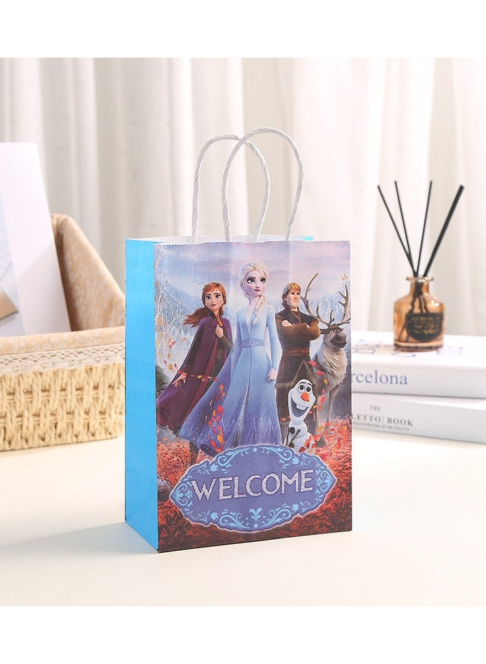 20 قطعة من أكياس هدايا الحفلات المجمدة، أكياس هدايا ورقية مجمدة مع مقابض وأكياس هدايا صغيرة وأكياس علاج لمحبي الأطفال ومستلزمات حفلات أعياد الميلاد - Image 4