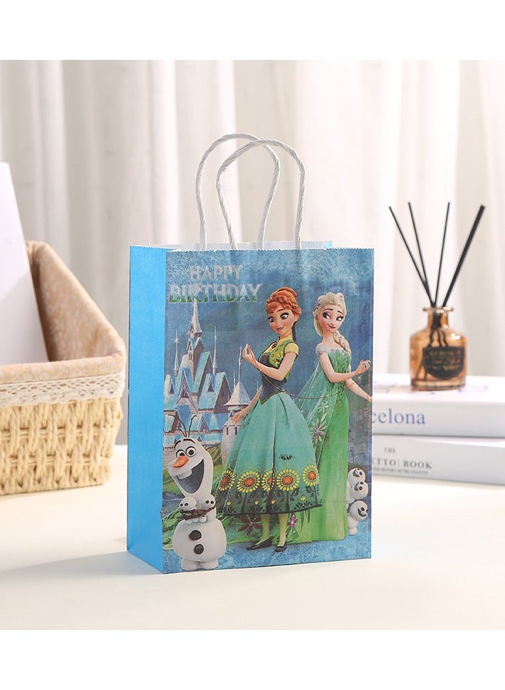 20 قطعة من أكياس هدايا الحفلات المجمدة، أكياس هدايا ورقية مجمدة مع مقابض وأكياس هدايا صغيرة وأكياس علاج لمحبي الأطفال ومستلزمات حفلات أعياد الميلاد - Image 2