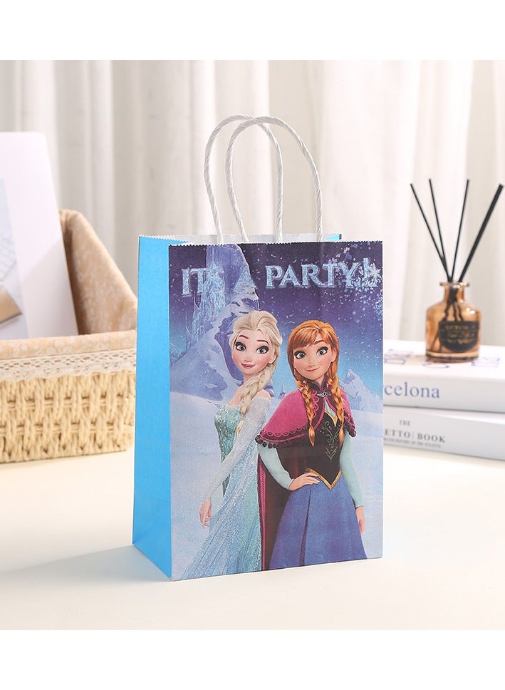 20 قطعة من أكياس هدايا الحفلات المجمدة، أكياس هدايا ورقية مجمدة مع مقابض وأكياس هدايا صغيرة وأكياس علاج لمحبي الأطفال ومستلزمات حفلات أعياد الميلاد - Image 3