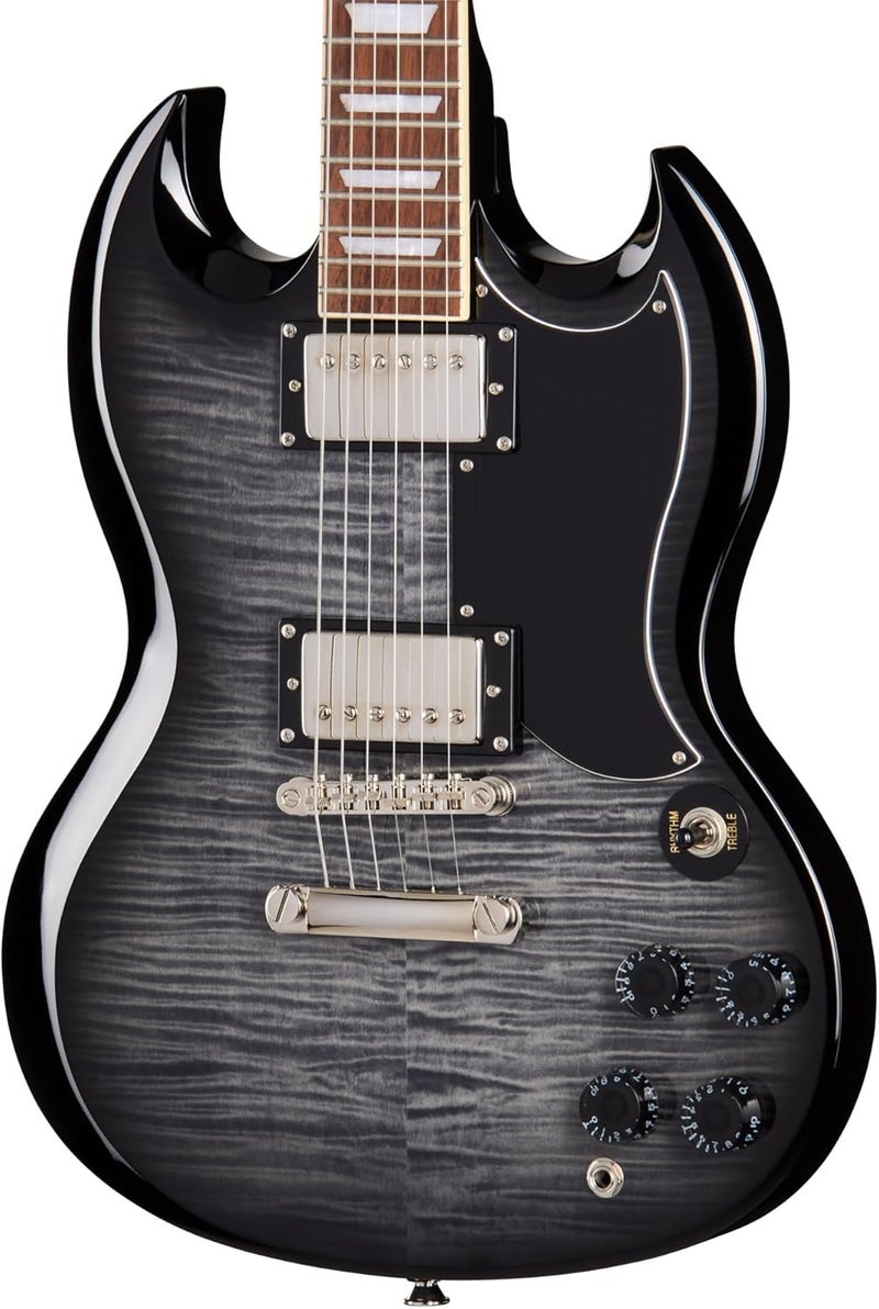 Epiphone SG Tribute Plus Electric Guitar, Ebony Burst - Image 2