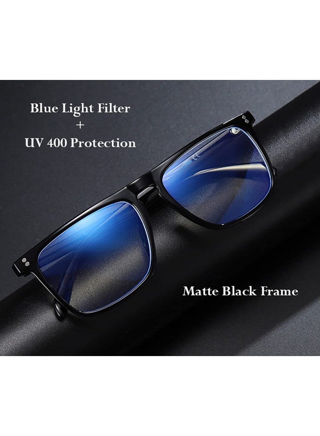STORE 2508 Square Blue Cut Computer Glasses For Eye Protection | Unisex, Uv Protection, Zero Power, Anti Glare & Blue Light Filter Glasses - Image 4