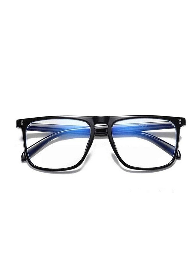 STORE 2508 Square Blue Cut Computer Glasses For Eye Protection | Unisex, Uv Protection, Zero Power, Anti Glare & Blue Light Filter Glasses - Image 1