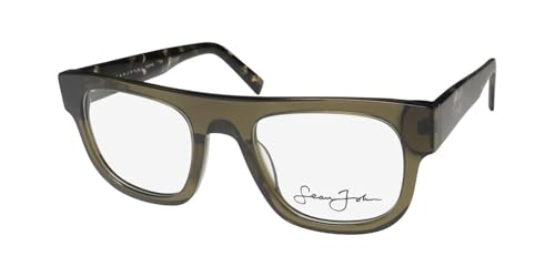 Sean John 5169 Eyeglass FrameGlasses Thick Arm Acetate Plastic Eyewear Premium 5424155 olive crystal - Image 1