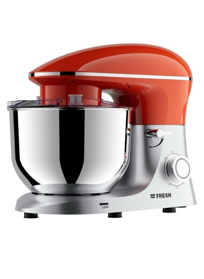 Fresh 1800W 6L Stand Mixer, Silver/Orange FSM-1800-OG - Image 2