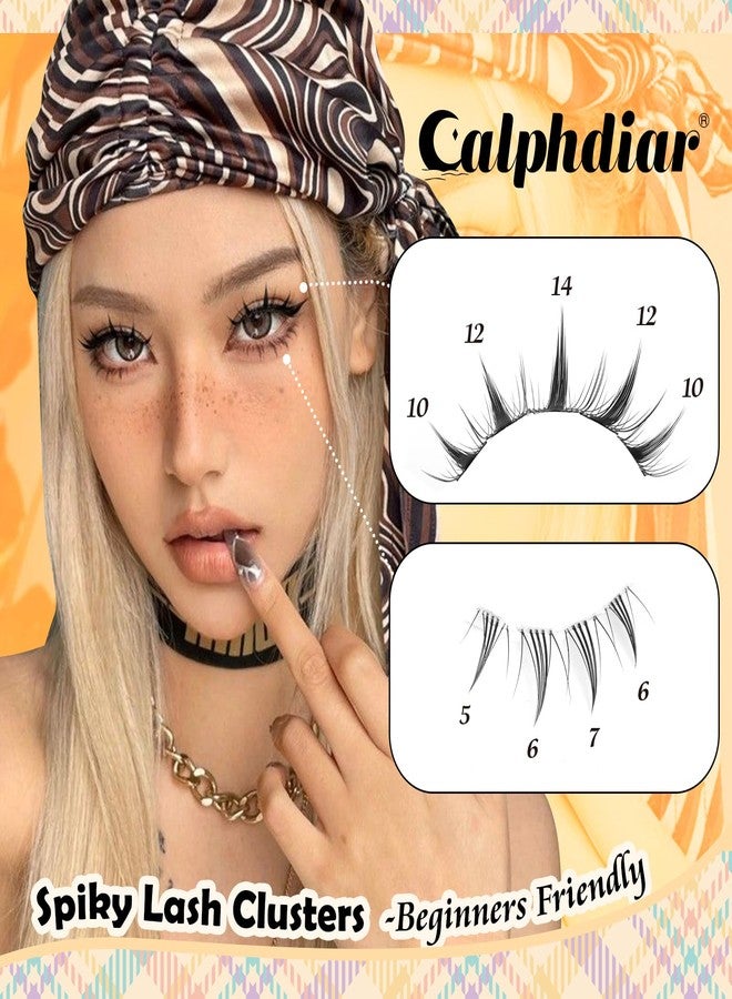 calphdiar Manga Lash Clusters Anime Star Eyelash Extension 188Pcs Natural Lash Clusters with Bottom Lashes Spiky Cluster Eyelash Extensions Wispy 10-14mm Fairy Individual Lashes Extension Doll Eyelash Clusters - Image 3