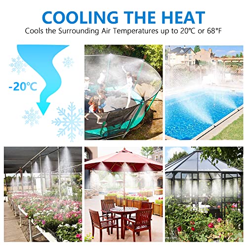 POCKET PANDA Automatic Outdoor Mister System for Outside Patio,Smart Misting Cooling System 65FT with Timer, Control Water Mist Hose for Backyard,Garden, Drip Irrigation,Greenhouse,Deck,Canopy,Pool,Porch,Gazebo - Image 2