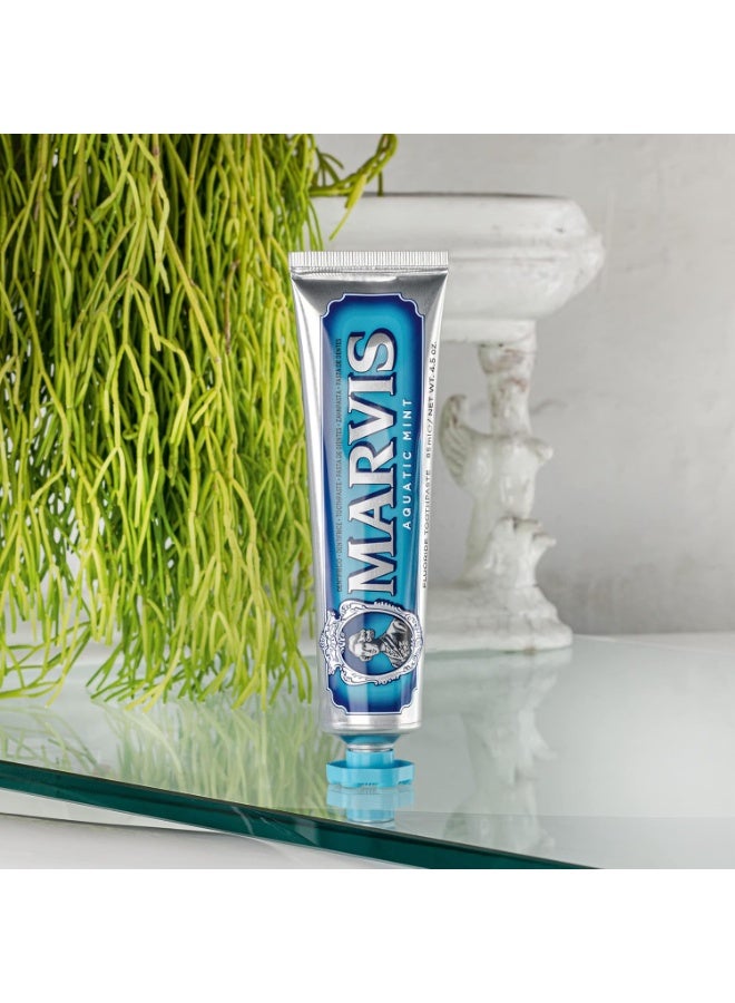 Marvis Aquatic Mint Toothpaste 85ml / For plaque removal, whitening, and long-lasting freshness - Image 4