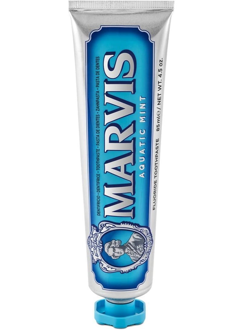 Marvis Aquatic Mint Toothpaste 85ml / For plaque removal, whitening, and long-lasting freshness - Image 2