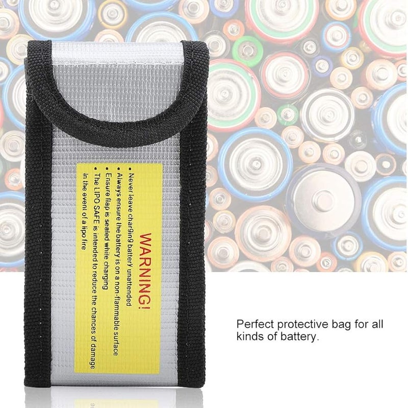 Fireproof Battery Storage Bag Flame Retardant Fiberglass 6 5x5x12 5cm For Lipo Charging - Image 3