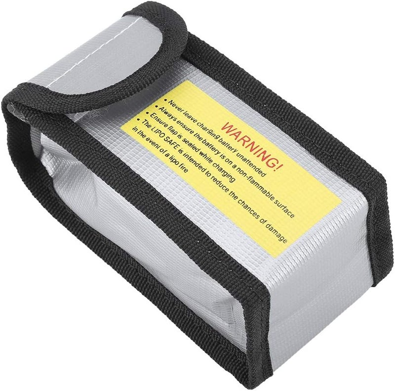 Fireproof Battery Storage Bag Flame Retardant Fiberglass 6 5x5x12 5cm For Lipo Charging - Image 5