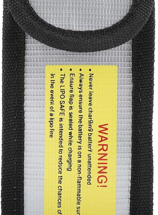 Fireproof Battery Storage Bag Flame Retardant Fiberglass 6 5x5x12 5cm For Lipo Charging - Image 2