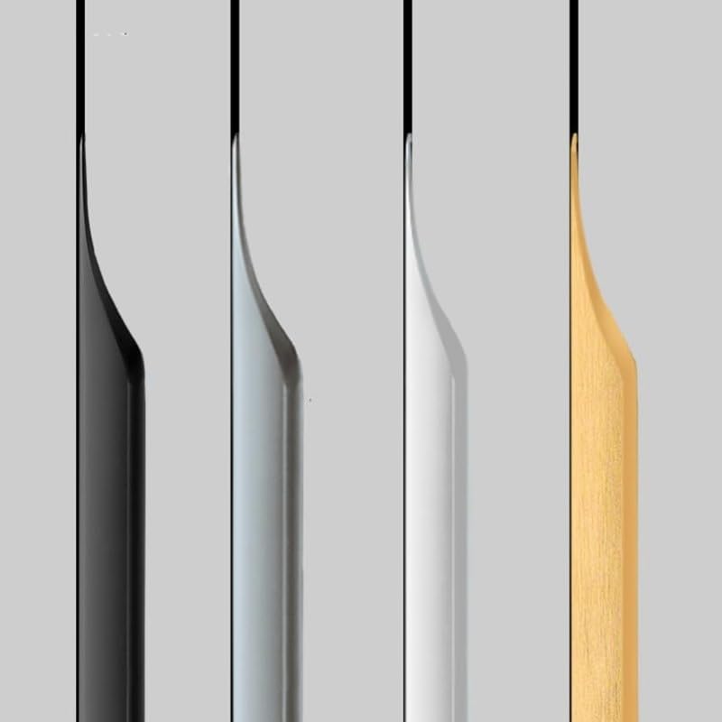 Shozafia 5 Pack Finger Pulls for Cabinets, Streamlined Long Concealed Handle for Home Kitchen Door Drawer Cabinet, Mount Finger Edge Tab Pull Golden Aluminum (Gold,300mm/11.81" Overall Length) - Image 4